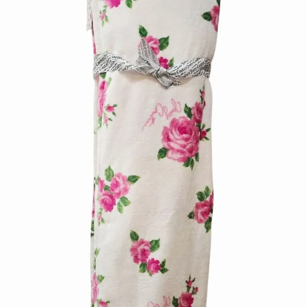 Juicy Couture‎ Home Plush King Size Floral Throw Blanket